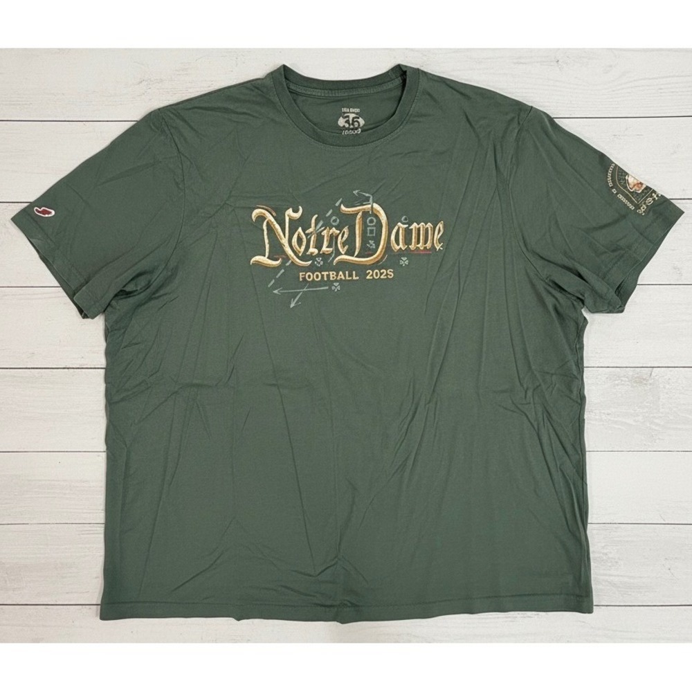EUC Mens 3XL Dame Football 2025 The Shirt‎ 36 Years Sing Her Glory Green Tee